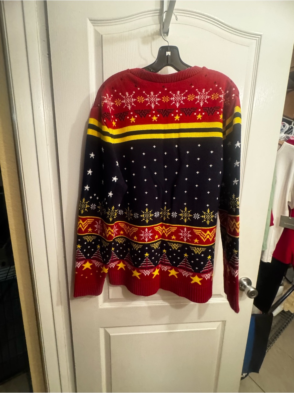 Wonder Woman Crewneck Sweater - Red, Black & Yellow - Picture 2 of 6